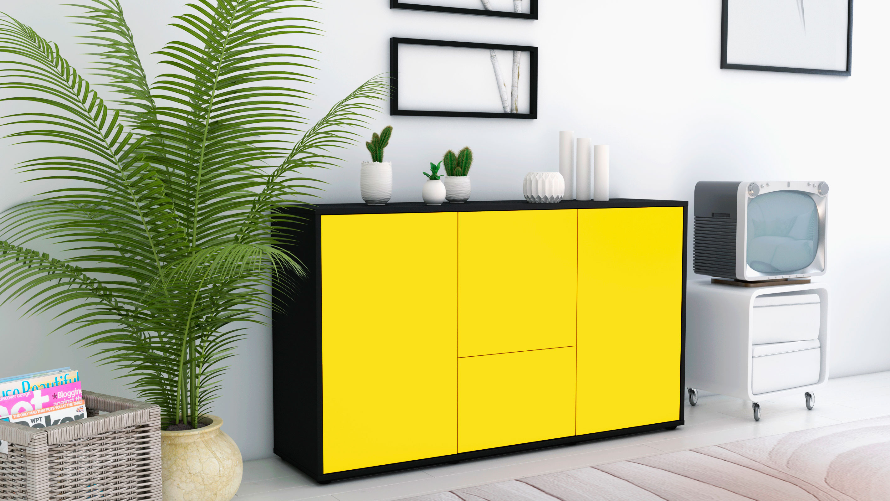 Sideboard Diana, Anthrazit matt Farb-Design (136x79x35cm)