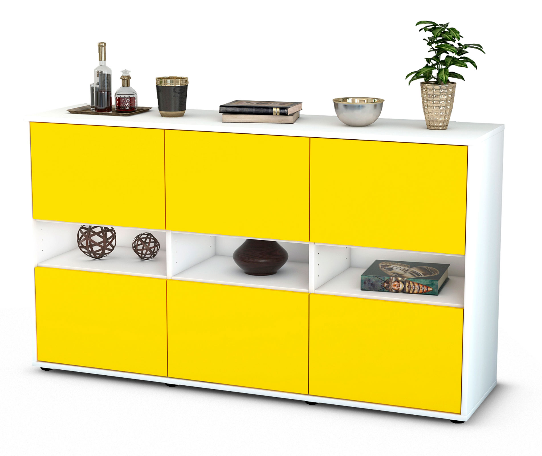 Sideboard Diletta, Weiss matt Farb-Design (136x79x35cm)