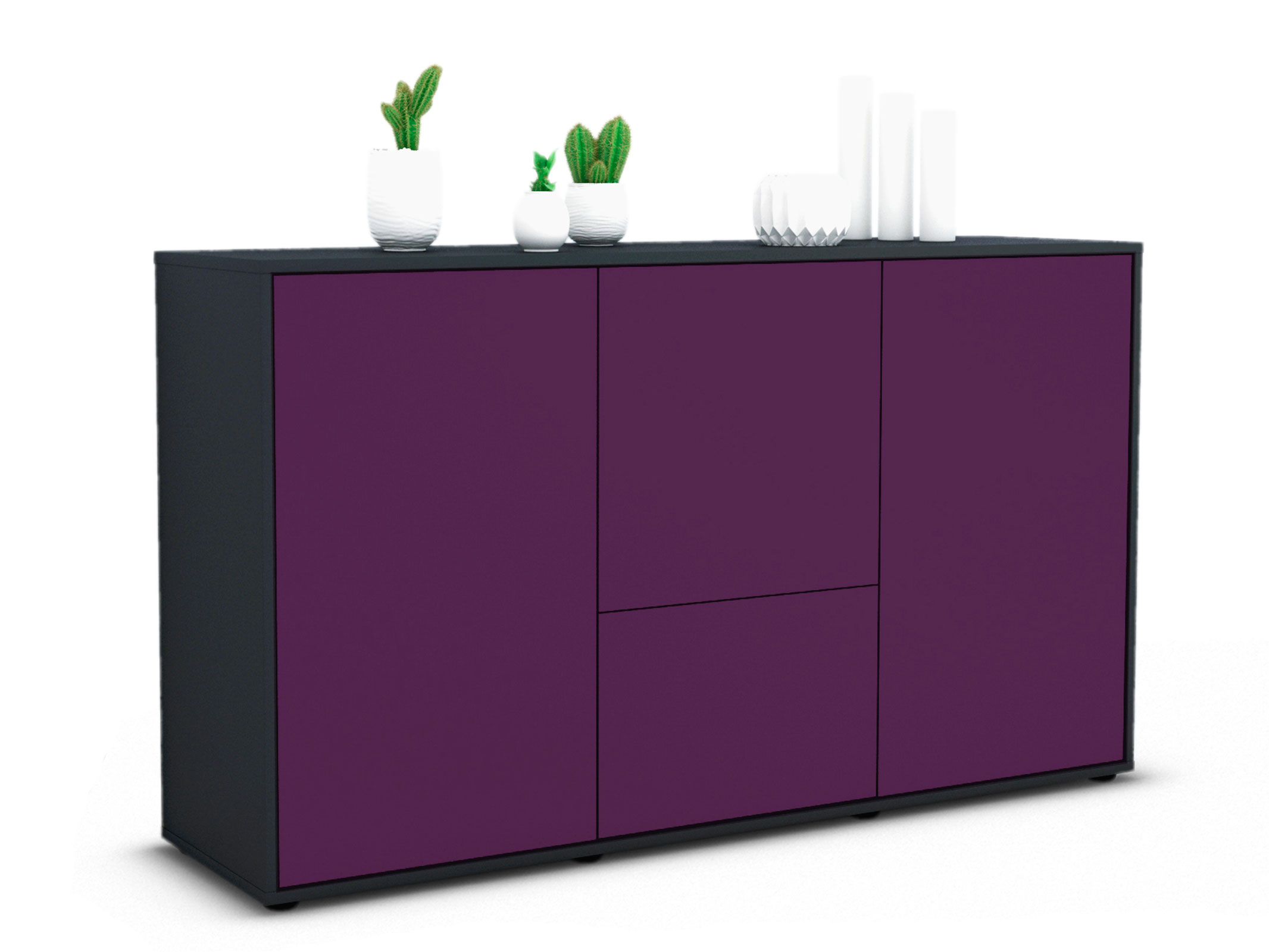 Sideboard Diana, Anthrazit matt Farb-Design (136x79x35cm)