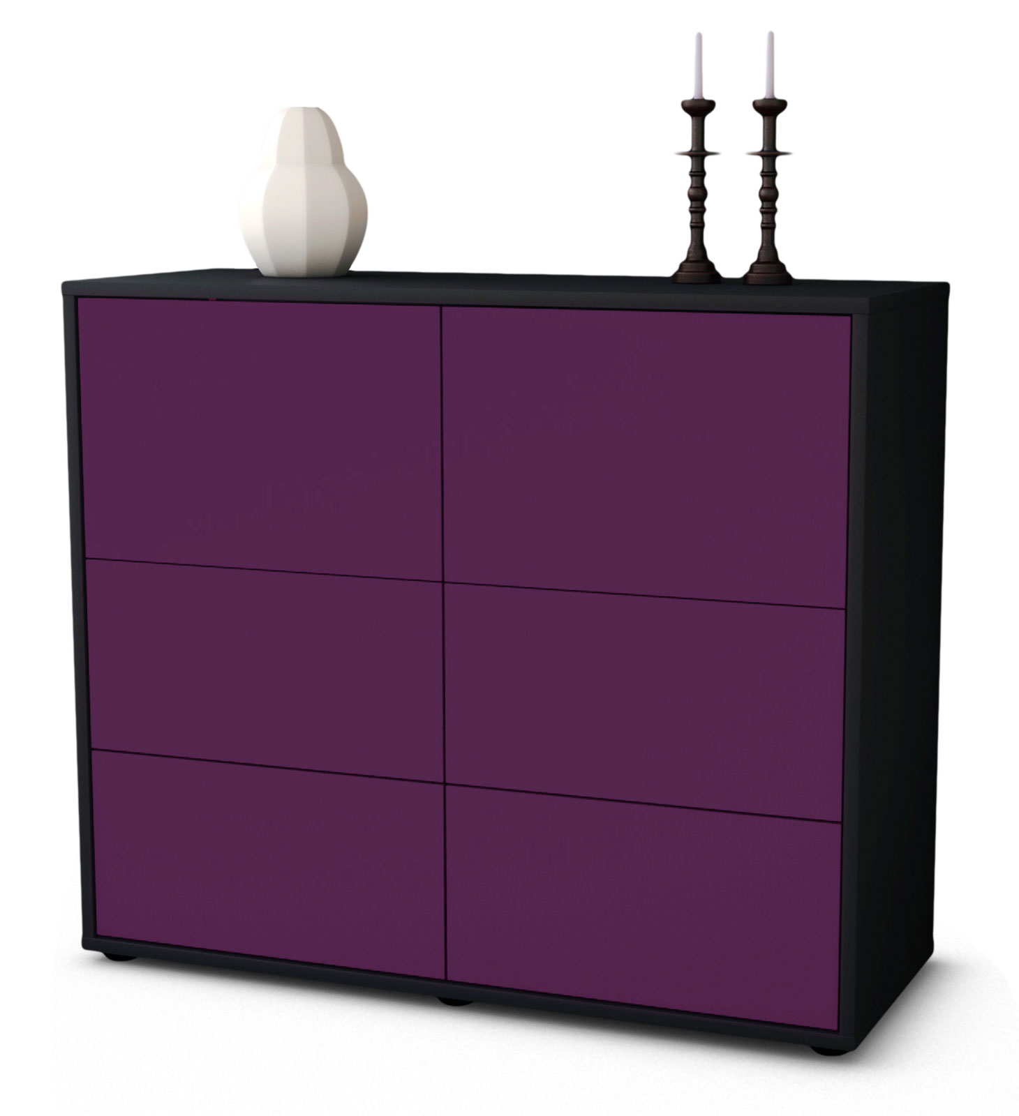 Sideboard Dana, Anthrazit matt Farb-Design (92x79x35cm)